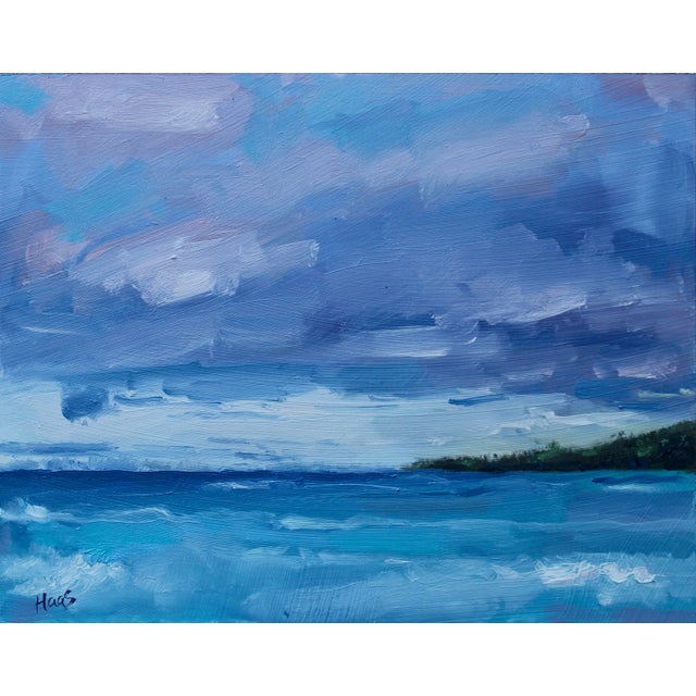 Maui Blue, Modern Impressionist Original Oil Painting Seascape For Sale - Image 9 of 9