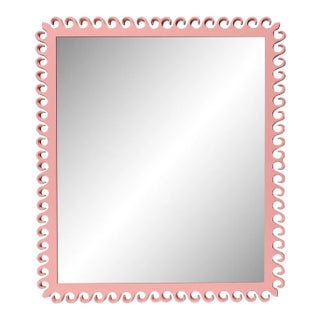 Fleur Home Carnival Gras Rectangle Mirror in Pink Punch, 38x49 For Sale