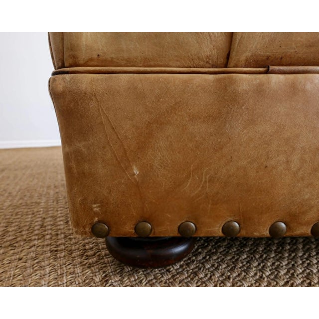 Vintage Ralph Lauren Leather Writer's Ottoman For Sale In Orlando - Image 6 of 16