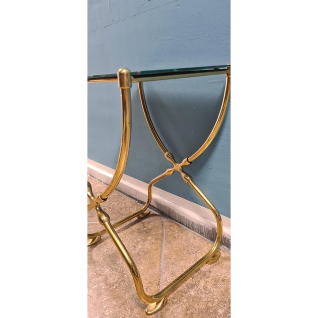 Coffee Table in Brass and Glass For Sale - Image 6 of 7