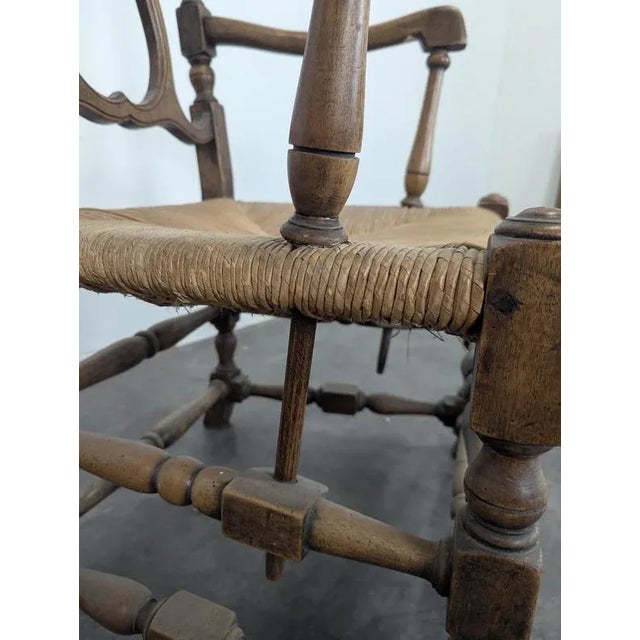 Provençal Walnut Armchairs with Scallop Shell Motif, Set of 2 For Sale - Image 6 of 8