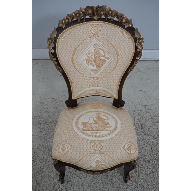 Age: C.1860-1890 Details: Frames Restored Finish Fine Carved Details Professionally Reupholstered In Quality Upholstery...