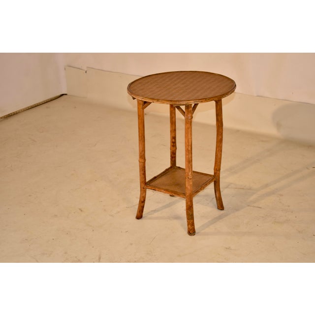 19th Century Round Bamboo Side Table For Sale - Image 4 of 8