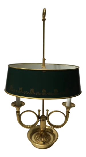 1970s French Bronze & Tole Lamp