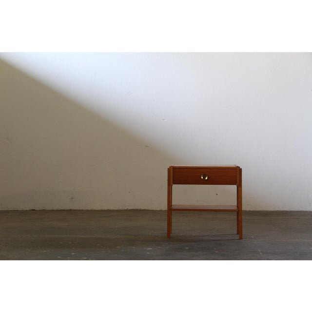 Brown Mid-Century Danish Oak Nightstand, 1970s For Sale - Image 8 of 17