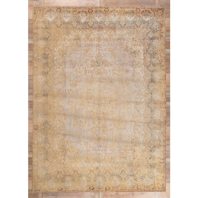 Mid 20th Century French Industrial Vintage Turkish Rug - 09'07 X 13'04 For Sale - Image 9 of 9