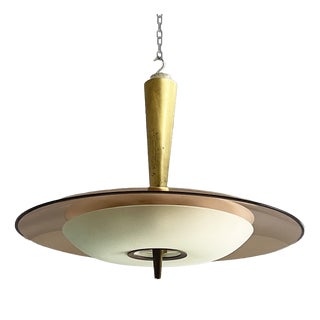Mid-Century Modern Italian Glass Model 1462 Pendant Light by Max Ingrand for Fontana Arte, 1950s For Sale