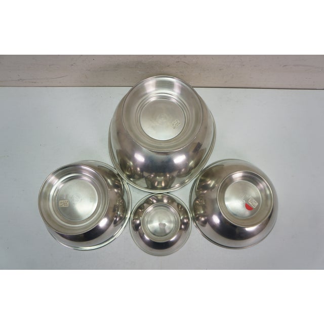 4 Vintage Woodbury Pewter Paul Revere Nesting Serving Bowls 6" to 11" For Sale - Image 9 of 13