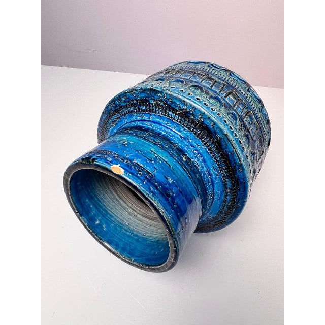 Rimini Blu Vase by Aldo Londi for Bitossi For Sale - Image 3 of 11