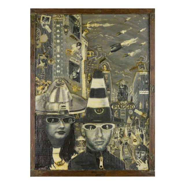 Alberto Sordi, Hats-Stah, Mixed Media, 2011 For Sale