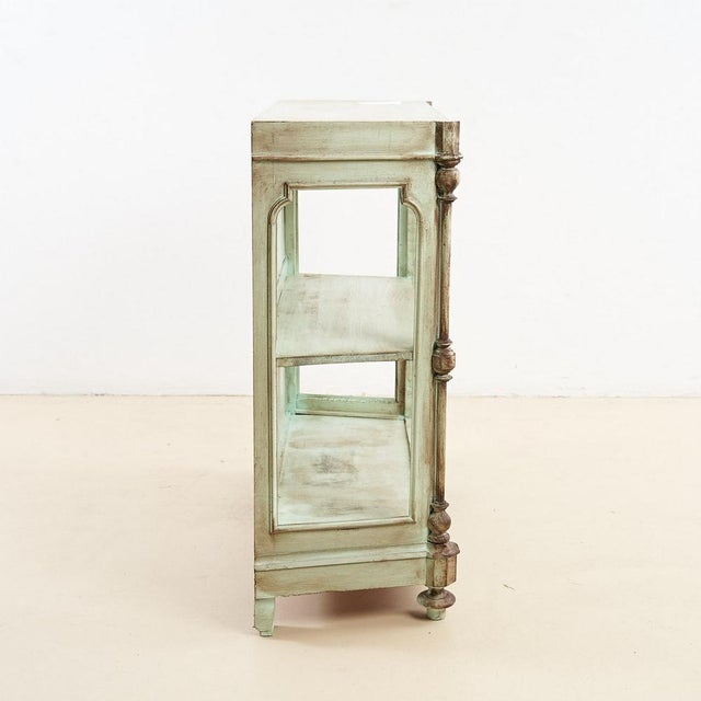 Bookcase in Mint Green with Dark Brown Shades For Sale - Image 6 of 9