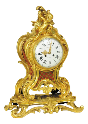 Antique Louis XV Style Clock by Ferdinand Barbedienne, 1880