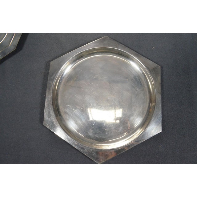 French Vintage French Silver-Plated Serving Platters, Assembled Set of 3 For Sale - Image 3 of 11