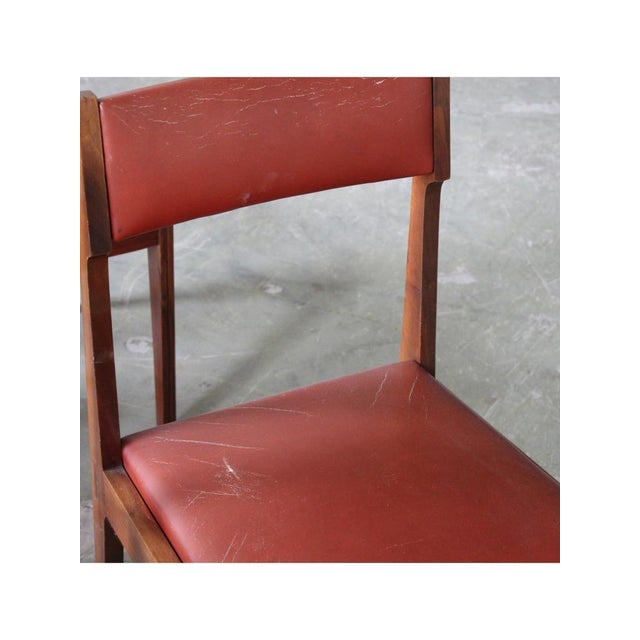 Wood Leather Chairs, 1960s, Set of 6 For Sale - Image 7 of 18