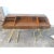 Drexel Vintage 1970's Drexel Oxford Square Campaign Style Desk Faux Brass Legs For Sale - Image 4 of 11