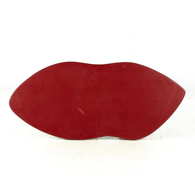 Jay Spectre Mid Century Joan Crawford Lips Coffee Table For Sale - Image 9 of 11