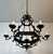 1940s Wrought Iron Cage Chandelier With 7 Lights in Gothic Style For Sale - Image 6 of 12