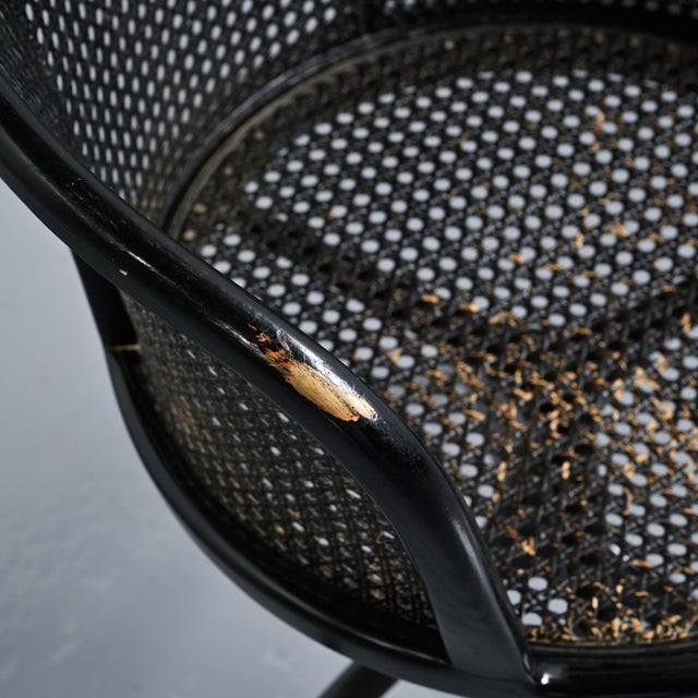 Swivel armchair, model "901" also known as the Young Lady, designed by Paolo Rizzatto for Alias, circa 1991. Tripod frame...
