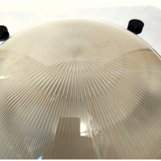 Metal Large Wall Light in Glass and Steel attibuted to Lamperti,1960s For Sale - Image 7 of 11