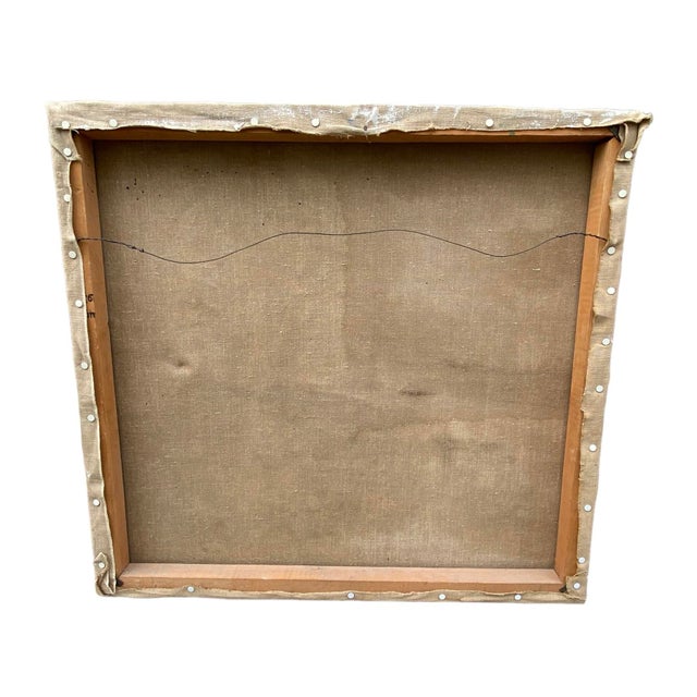 1980’s Large Impressionist Abstract Oil Painting on Canvas Landscape “The Geyser” Signed Shecter ‘85 For Sale - Image 10 of 12