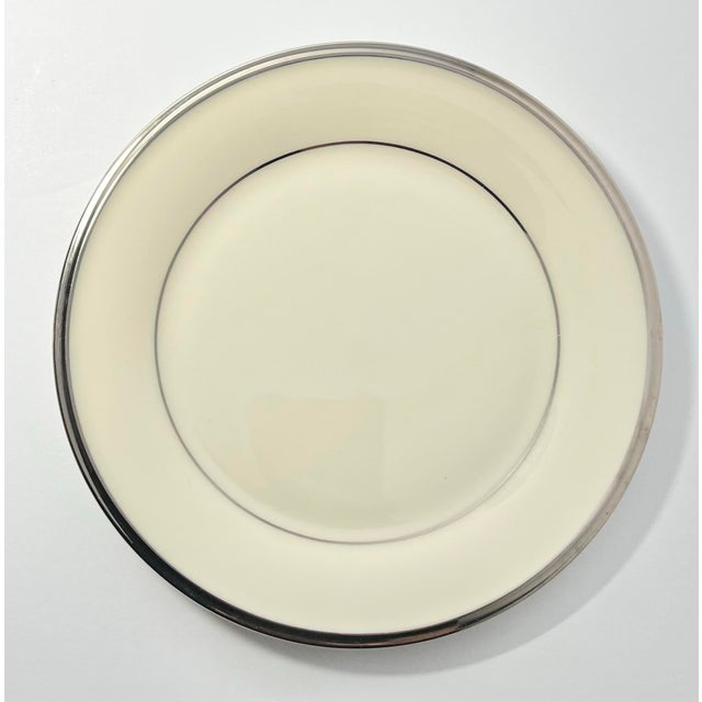 Contemporary Lenox “Solitaire” Bone China Bread Plates - Set of 6 For Sale - Image 3 of 5