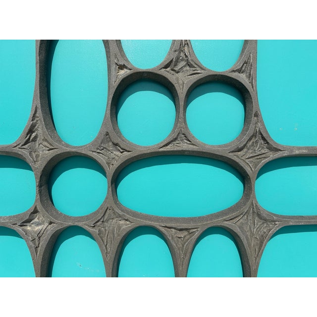 Cast Aluminum Brutalist Door Panel For Sale - Image 11 of 12