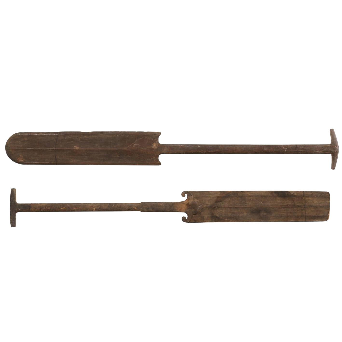 Wooden Boat Steering Paddles From Kerala South India A Pair Chairish
