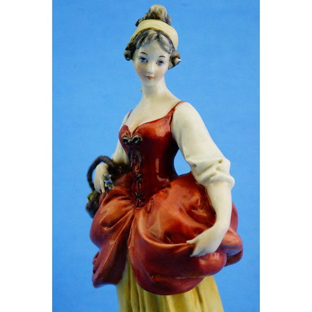 20th Century Porcelain Figurine by Giuseppe Cappè in the style of Capodimonte, Italy For Sale - Image 10 of 18