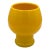 Erik Höglund Scandinavian Polished Yellow Art Glass Bulbous Vase MCM #H1682/160 For Sale