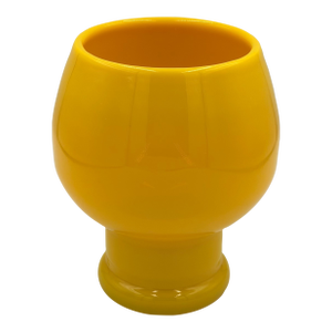 Erik Höglund Scandinavian Polished Yellow Art Glass Bulbous Vase MCM #H1682/160