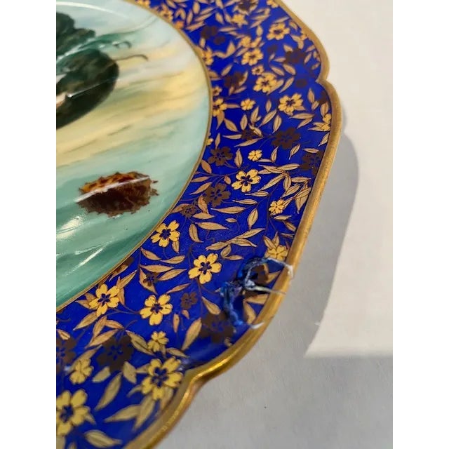 Antique Limoges Porcelain Plates With Lobsters and Shells- Set of 3 For Sale - Image 11 of 12