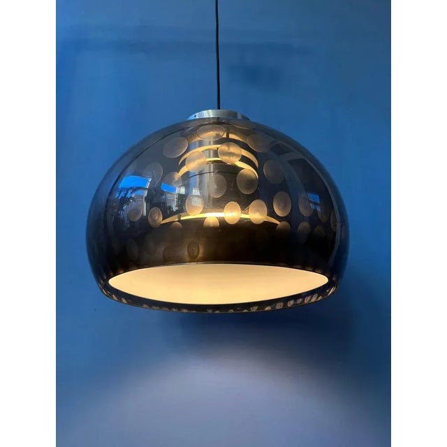 Space age mushroom pendant lamp by herda. The mushroom shade is made out of thick acrylic glass and produces a magnificent...