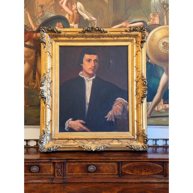 Late 19th Century 19th Century Italian School Portrait of a Gentleman For Sale - Image 5 of 5