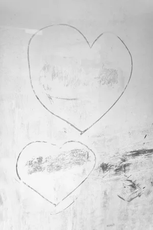 Contemporary Minimalist 'Modern Love' Hearts Print, Neutral Black and White Abstract Art, Large 30 X 45" Fine Art Photography Print