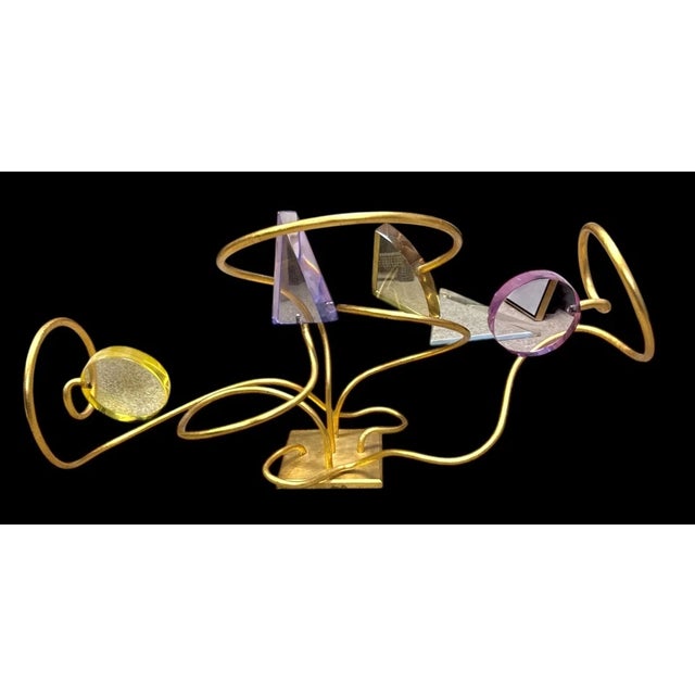 Plastic Modern Acrylic Geometric Shape Table Sculpture For Sale - Image 7 of 11