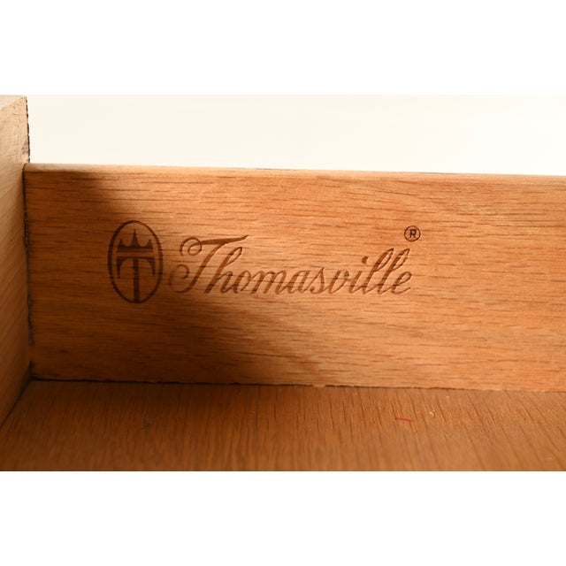 Wood Thomasville French Provincial Louis XV Carved Walnut Buffet Server or Bar Cart, Circa 1970s For Sale - Image 7 of 17