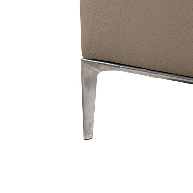 Jaan 3-Seater Sofa in Cream Leather and Chrome from Walter Knoll / Wilhelm Knoll For Sale - Image 5 of 12