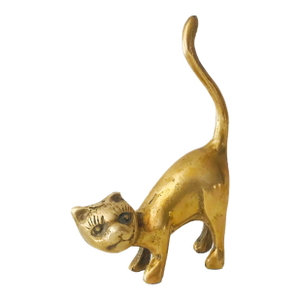 Mid 20th Century Brass Cat Ring Holder*