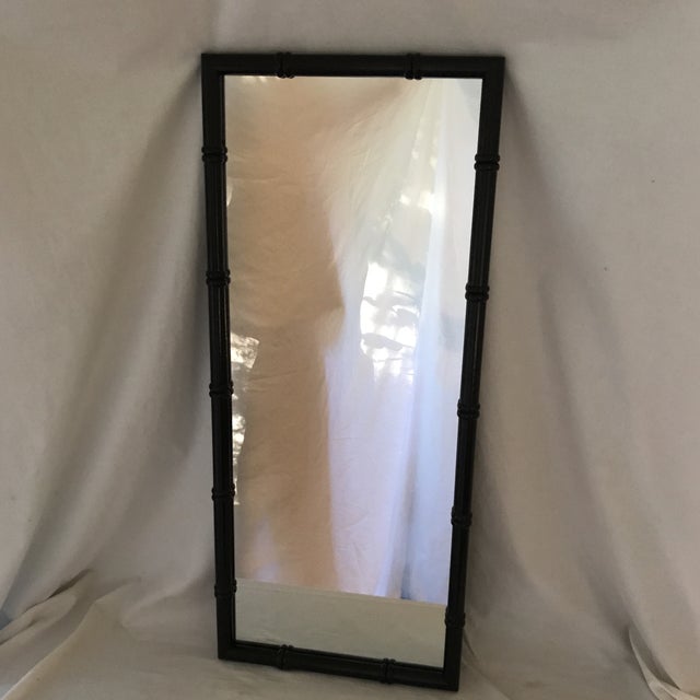 Black Faux Bamboo Mirror Chairish