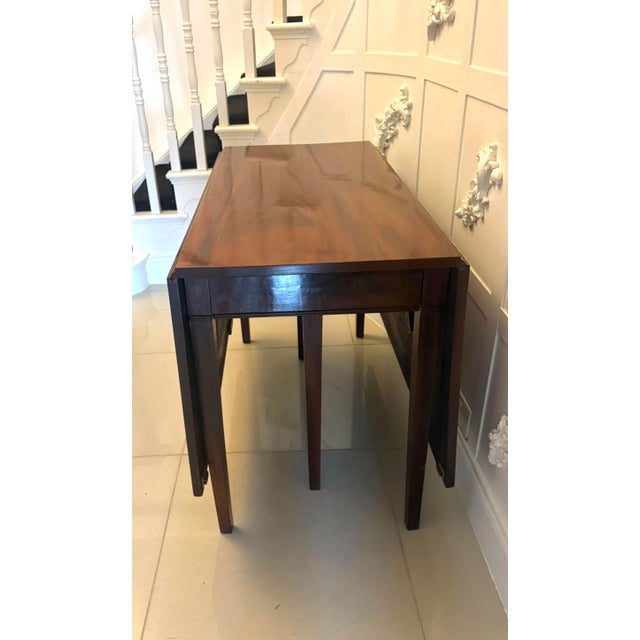 Brown Antique Georgian Mahogany Six Leg Drop Leaf Dining Table, 1800 For Sale - Image 8 of 16
