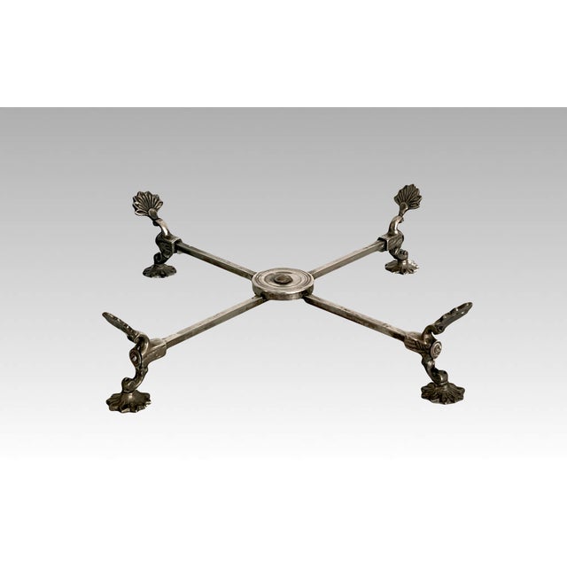 Adjustable decorative metal pot, bowl, statue, jardiniere or planter display stand on decorative feet - Andrea by Sadek....