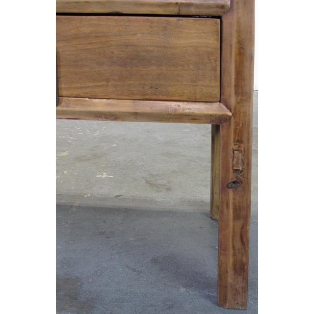Brown Antique Chinese Console Table With Five Drawers For Sale - Image 8 of 14