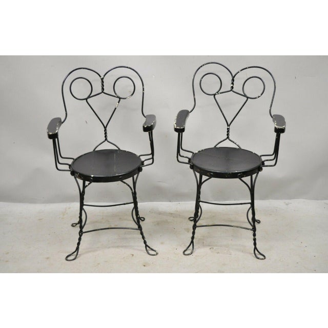 Wrought iron and wood chairs hot sale
