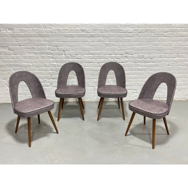 Wood Mid Century Modern Sculptural Arch Back Dining Chairs, Set of 4, C. 1960's For Sale - Image 7 of 15