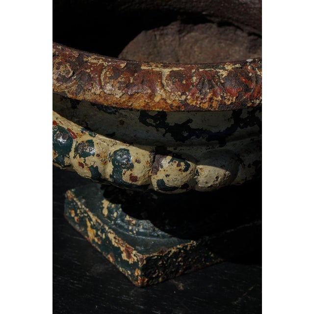 Metal Antique French Cast Iron Garden Planter, 1920s For Sale - Image 7 of 13