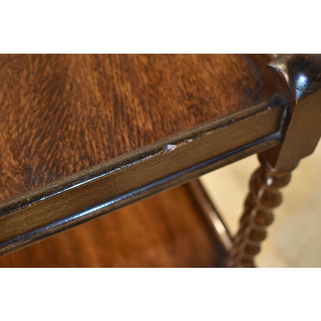 Brown English Edwardian Drinks Cart, Circa 1900 For Sale - Image 8 of 8