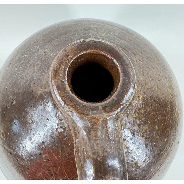 Late 19th Century Antique 19th Century Georgia Stoneware Jug Alkaline Glazed Crawford County Pottery For Sale - Image 5 of 7