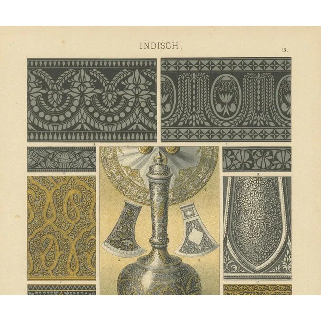 Intricate Indian Craftsmanship in Dolmetschs, 1887, Paper, Set of 2 For Sale - Image 6 of 9