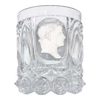 Antique Baccarat Napoleon I Sulphide Cameo Glass Tumbler 19th C. For Sale