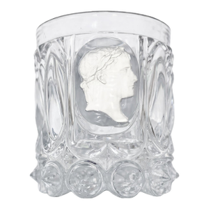 Antique Baccarat Napoleon I Sulphide Cameo Glass Tumbler 19th C.